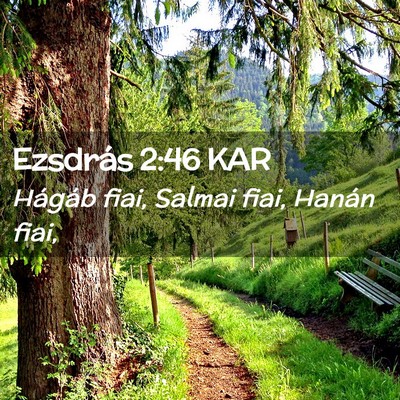 Picture 02 - Ezsdrás 2:46 KAR - Hágáb fiai, Salmai fiai, Hanán - Bible Verse Picture
