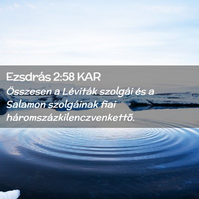 Picture 02 - Ezsdrás 2:58 KAR - Összesen a Léviták szolgái és a Salamon - Bible Verse Picture