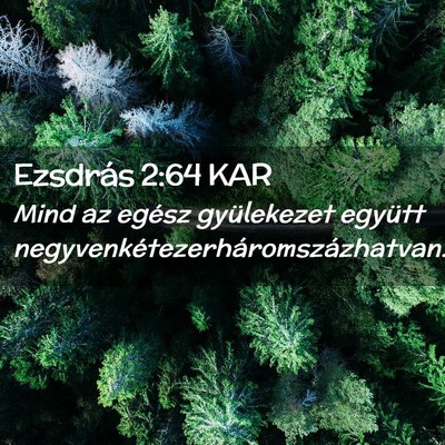 Picture 02 - Ezsdrás 2:64 KAR - Mind az egész gyülekezet együtt - Bible Verse Picture
