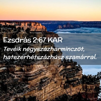Picture 02 - Ezsdrás 2:67 KAR - Tevéik négyszázharminczöt, - Bible Verse Picture