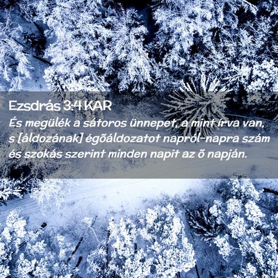 Picture 02 - Ezsdrás 3:4 KAR - És megülék a sátoros ünnepet, a mint írva - Bible Verse Picture