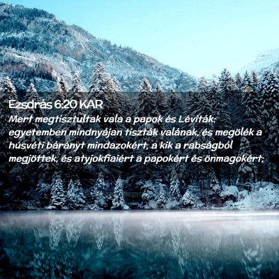 Picture 02 - Ezsdrás 6:20 KAR - Mert megtisztultak vala a papok és Léviták: - Bible Verse Picture