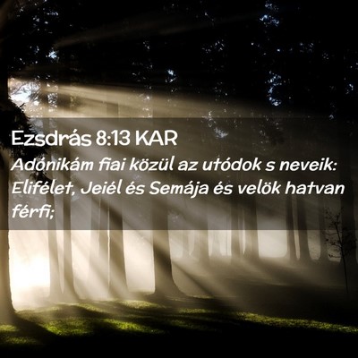Picture 02 - Ezsdrás 8:13 KAR - Adónikám fiai közül az utódok s neveik: - Bible Verse Picture