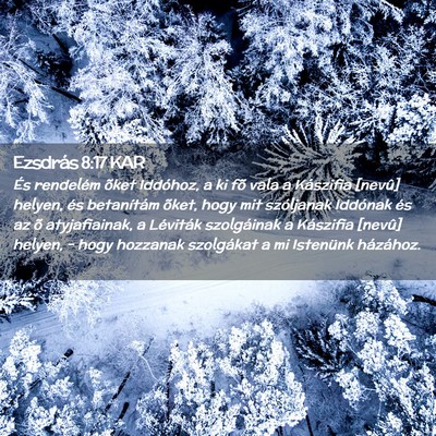 Picture 02 - Ezsdrás 8:17 KAR - És rendelém õket Iddóhoz, a ki fõ vala a - Bible Verse Picture