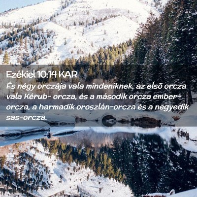 Picture 02 - Ezékiel 10:14 KAR - És négy orczája vala mindeniknek, az elsõ - Bible Verse Picture