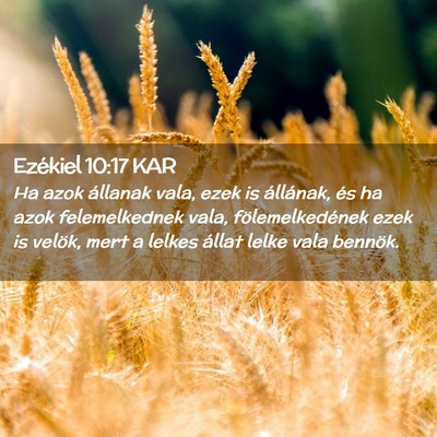 Picture 02 - Ezékiel 10:17 KAR - Ha azok állanak vala, ezek is állának, és ha - Bible Verse Picture