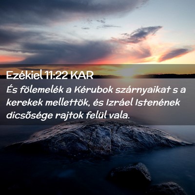 Picture 02 - Ezékiel 11:22 KAR - És fölemelék a Kérubok szárnyaikat s a - Bible Verse Picture