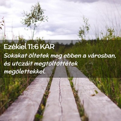 Picture 02 - Ezékiel 11:6 KAR - Sokakat öltetek meg ebben a városban, és - Bible Verse Picture