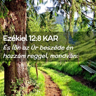 Picture 02 - Ezékiel 12:8 KAR - És lõn az Úr beszéde én hozzám reggel, - Bible Verse Picture
