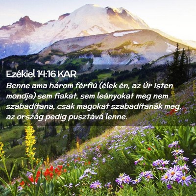 Picture 02 - Ezékiel 14:16 KAR - Benne ama három férfiú (élek én, az Úr - Bible Verse Picture