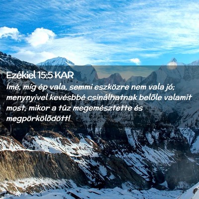 Picture 02 - Ezékiel 15:5 KAR - Ímé, míg ép vala, semmi eszközre nem vala - Bible Verse Picture