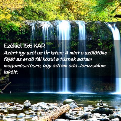 Picture 02 - Ezékiel 15:6 KAR - Azért így szól az Úr Isten: A mint a - Bible Verse Picture