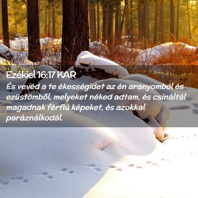 Picture 02 - Ezékiel 16:17 KAR - És vevéd a te ékességidet az én aranyomból - Bible Verse Picture