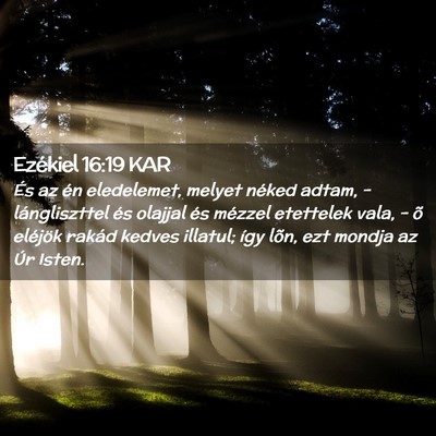 Picture 02 - Ezékiel 16:19 KAR - És az én eledelemet, melyet néked adtam, - - Bible Verse Picture