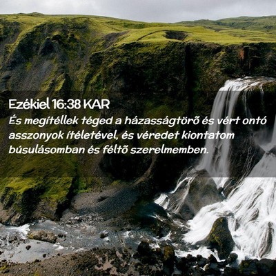 Picture 02 - Ezékiel 16:38 KAR - És megítéllek téged a házasságtörõ és - Bible Verse Picture