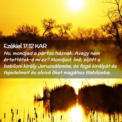 Picture 02 - Ezékiel 17:12 KAR - No, mondjad a pártos háznak: Avagy nem - Bible Verse Picture