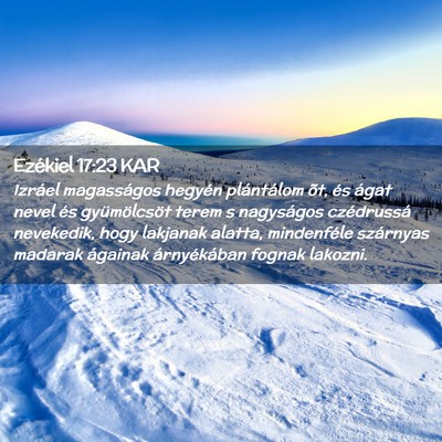 Picture 02 - Ezékiel 17:23 KAR - Izráel magasságos hegyén plántálom õt, és - Bible Verse Picture