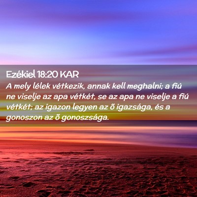 Picture 02 - Ezékiel 18:20 KAR - A mely lélek vétkezik, annak kell meghalni; a - Bible Verse Picture