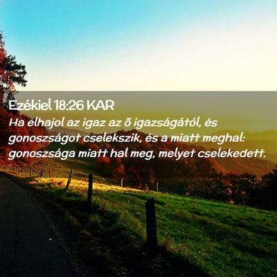 Picture 02 - Ezékiel 18:26 KAR - Ha elhajol az igaz az õ igazságától, és - Bible Verse Picture