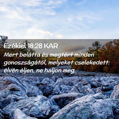 Picture 02 - Ezékiel 18:28 KAR - Mert belátta és megtért minden - Bible Verse Picture