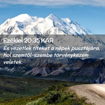 Picture 02 - Ezékiel 20:35 KAR - És vezetlek titeket a népek pusztájára, hol - Bible Verse Picture