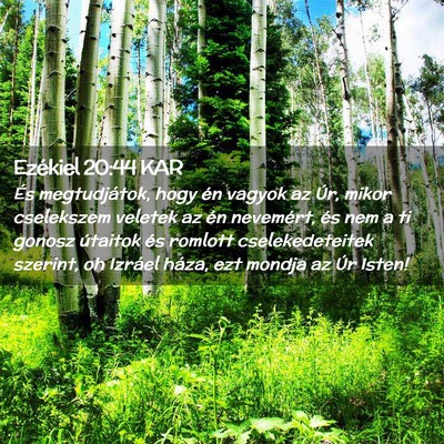 Picture 02 - Ezékiel 20:44 KAR - És megtudjátok, hogy én vagyok az Úr, mikor - Bible Verse Picture