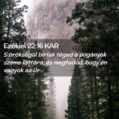 Picture 02 - Ezékiel 22:16 KAR - S örökségül bírlak téged a pogányok szeme - Bible Verse Picture