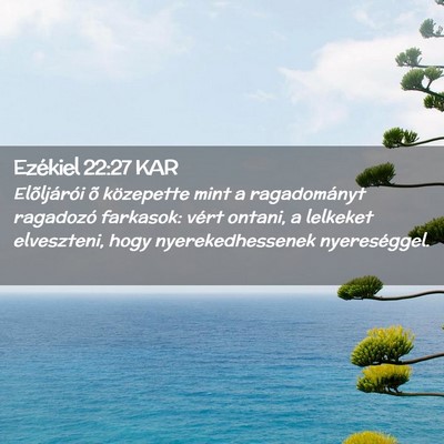 Picture 02 - Ezékiel 22:27 KAR - Elõljárói õ közepette mint a ragadományt - Bible Verse Picture
