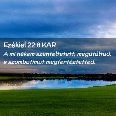 Picture 02 - Ezékiel 22:8 KAR - A mi nékem szenteltetett, megútáltad, s - Bible Verse Picture