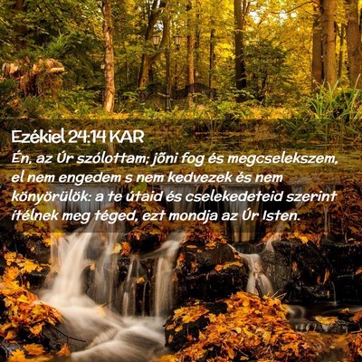 Picture 02 - Ezékiel 24:14 KAR - Én, az Úr szólottam; jõni fog és - Bible Verse Picture