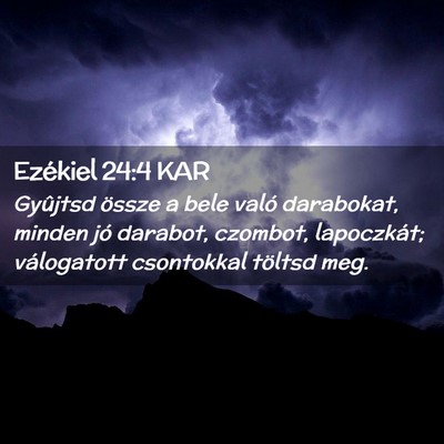 Picture 02 - Ezékiel 24:4 KAR - Gyûjtsd össze a bele való darabokat, minden - Bible Verse Picture