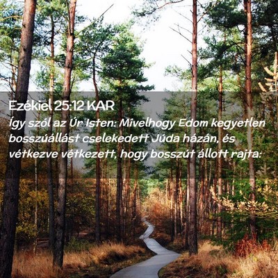 Picture 02 - Ezékiel 25:12 KAR - Így szól az Úr Isten: Mivelhogy Edom kegyetlen - Bible Verse Picture