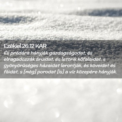 Picture 02 - Ezékiel 26:12 KAR - És prédára hányják gazdagságodat, és - Bible Verse Picture
