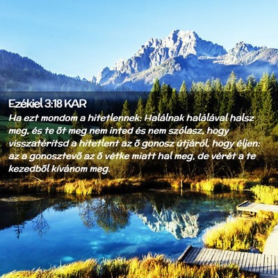 Picture 02 - Ezékiel 3:18 KAR - Ha ezt mondom a hitetlennek: Halálnak - Bible Verse Picture