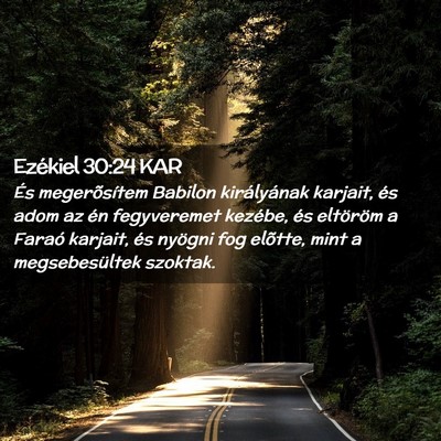 Picture 02 - Ezékiel 30:24 KAR - És megerõsítem Babilon királyának karjait, - Bible Verse Picture