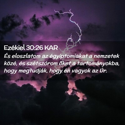 Picture 02 - Ezékiel 30:26 KAR - És eloszlatom az égyiptomiakat a nemzetek - Bible Verse Picture