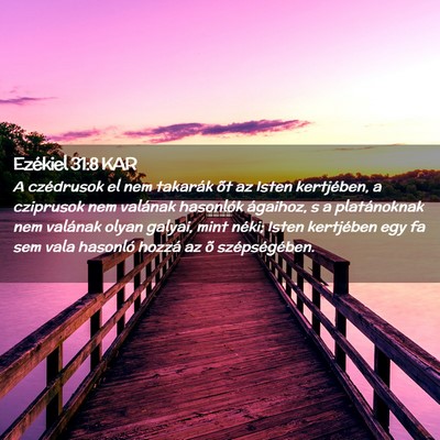 Picture 02 - Ezékiel 31:8 KAR - A czédrusok el nem takarák õt az Isten - Bible Verse Picture