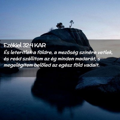 Picture 02 - Ezékiel 32:4 KAR - És leterítlek a földre, a mezõség színére - Bible Verse Picture
