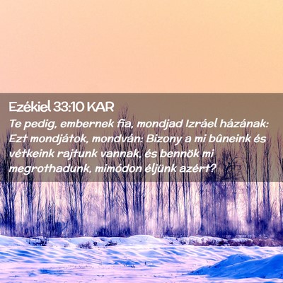 Picture 02 - Ezékiel 33:10 KAR - Te pedig, embernek fia, mondjad Izráel - Bible Verse Picture