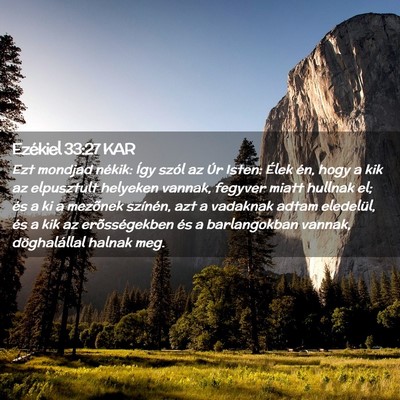 Picture 02 - Ezékiel 33:27 KAR - Ezt mondjad nékik: Így szól az Úr Isten: - Bible Verse Picture