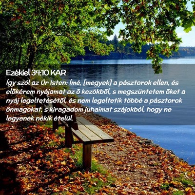 Picture 02 - Ezékiel 34:10 KAR - Így szól az Úr Isten: Ímé, [megyek] a - Bible Verse Picture
