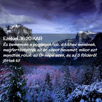 Picture 02 - Ezékiel 36:20 KAR - És bemenvén a pogányokhoz, a kikhez menének, - Bible Verse Picture