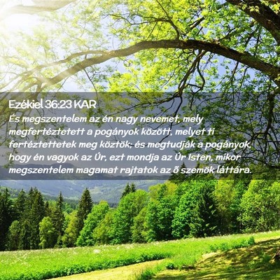 Picture 02 - Ezékiel 36:23 KAR - És megszentelem az én nagy nevemet, mely - Bible Verse Picture
