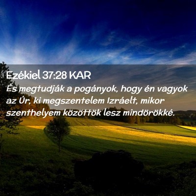 Picture 02 - Ezékiel 37:28 KAR - És megtudják a pogányok, hogy én vagyok az - Bible Verse Picture