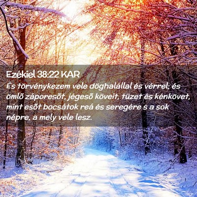 Picture 02 - Ezékiel 38:22 KAR - És törvénykezem vele döghalállal és - Bible Verse Picture