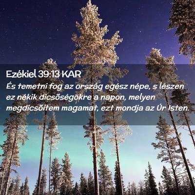 Picture 02 - Ezékiel 39:13 KAR - És temetni fog az ország egész népe, s - Bible Verse Picture