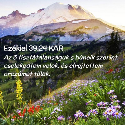 Picture 02 - Ezékiel 39:24 KAR - Az õ tisztátalanságuk s bûneik szerint - Bible Verse Picture