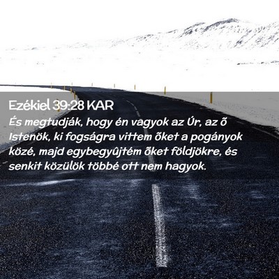 Picture 02 - Ezékiel 39:28 KAR - És megtudják, hogy én vagyok az Úr, az õ - Bible Verse Picture