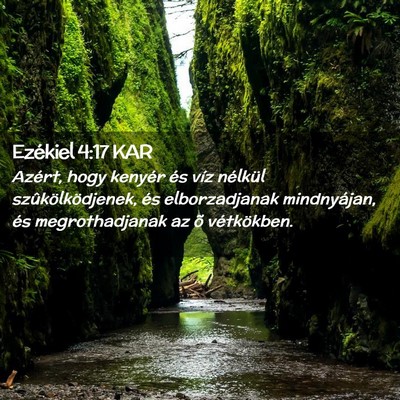 Picture 02 - Ezékiel 4:17 KAR - Azért, hogy kenyér és víz nélkül - Bible Verse Picture