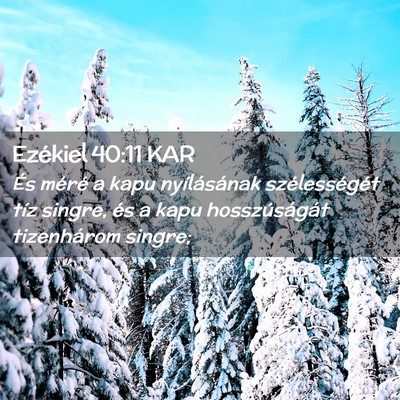 Picture 02 - Ezékiel 40:11 KAR - És méré a kapu nyílásának szélességét - Bible Verse Picture